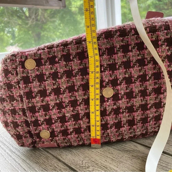 Elegant Pink Tweed Women's Bag - Picture 10 of 10